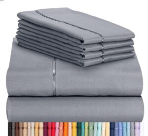 LuxClub 6 PC Sheet Set Bamboo Sheets Deep Pockets 18