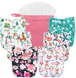 wegreeco Washable Reusable Baby Cloth Pocket Diapers 6 Pack